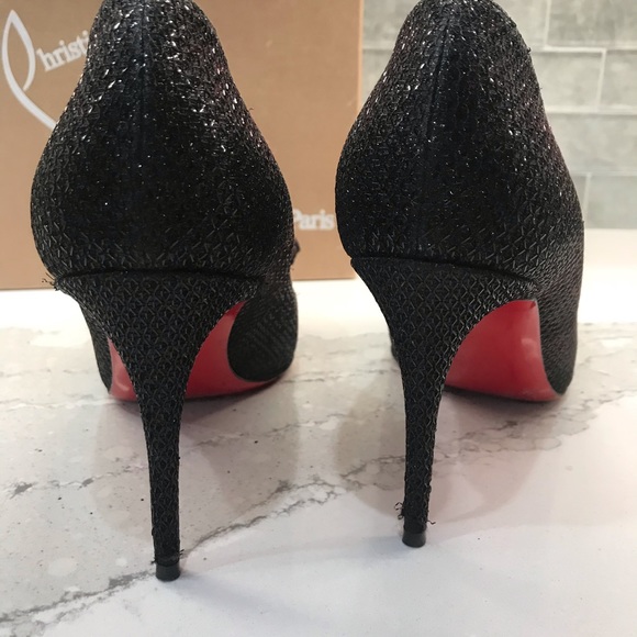 christian louboutin anemosea 85 glitter diams SZ 40 Fits A Size 8 Or 8 1/2 - Picture 5 of 14